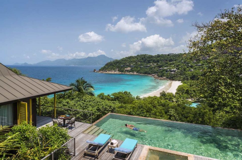 Seychelles Four Seasons Bay view from Ocean View Suite